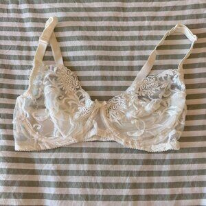 Vintage White Lace Balconette Bra Fef 2